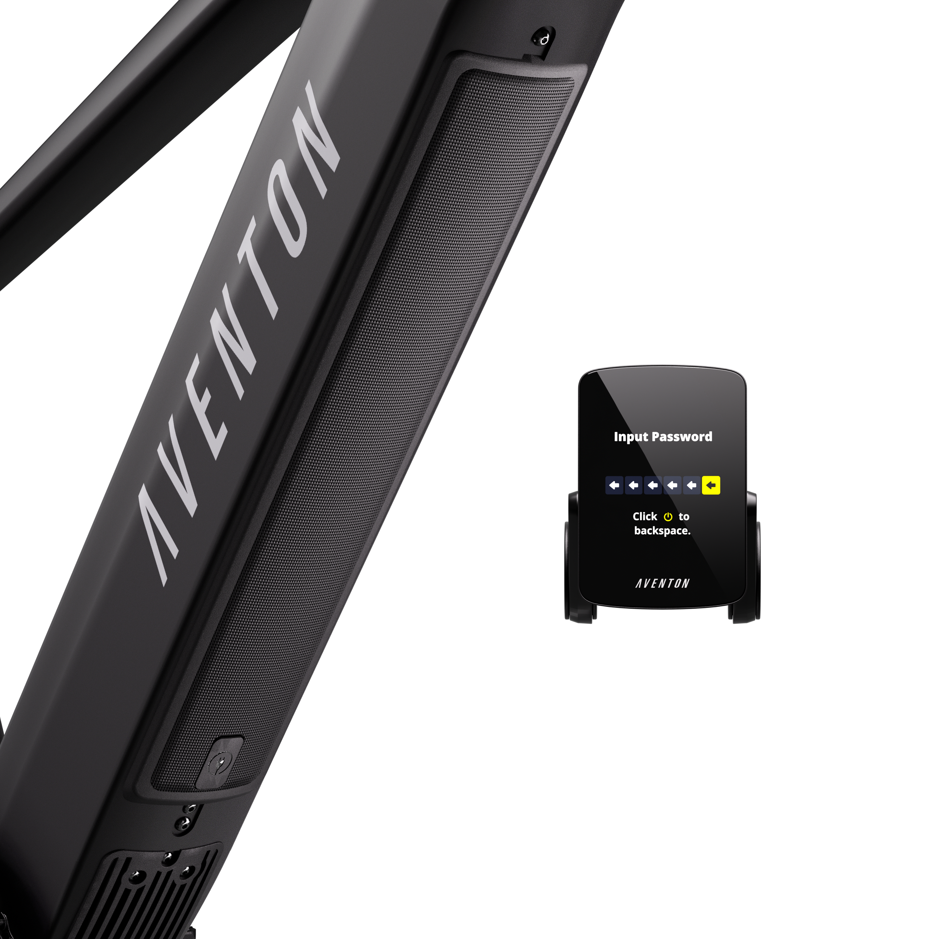 Aventon Level 3 stepover e-bike in stealth black color electric commuter bike available at cyclerie in Erie CO. Level 3 can be password protected in the Aventon MyRide app.