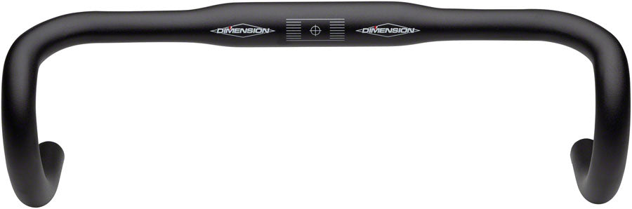 MSW Flat Top Shallow Drop Handlebar - Aluminum, 31.8mm, 38cm, Black