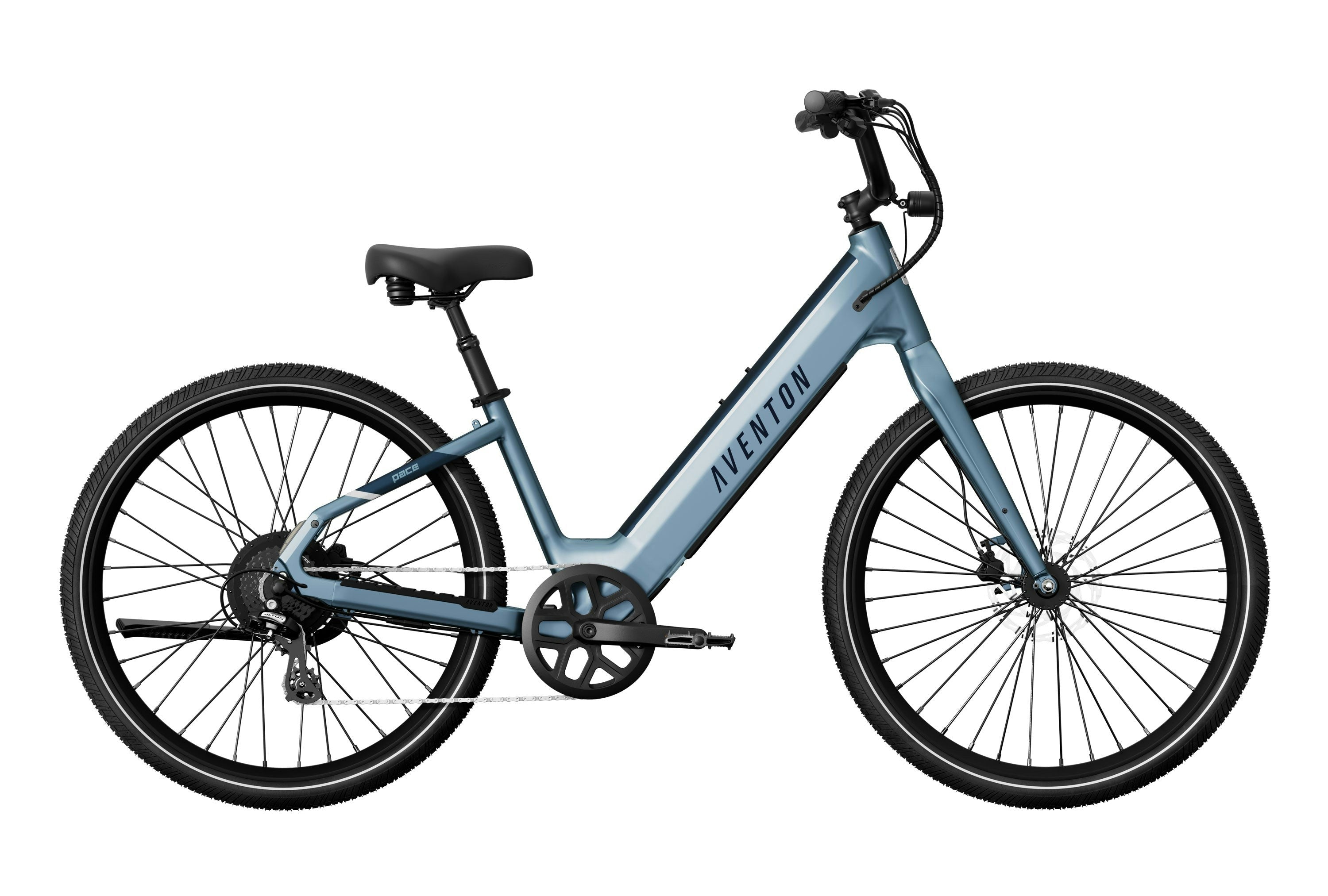 Aventon Pace 4 e-bike by CyclErie, vibrant Erie, CO mural backdrop