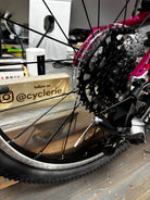 Pre-loved Prevelo Alpha 3 20-inch kids bike in Party Pink from CyclErie, excellent used condition, perfect for Erie Community Park pump track and Valmont Bike Park trails.