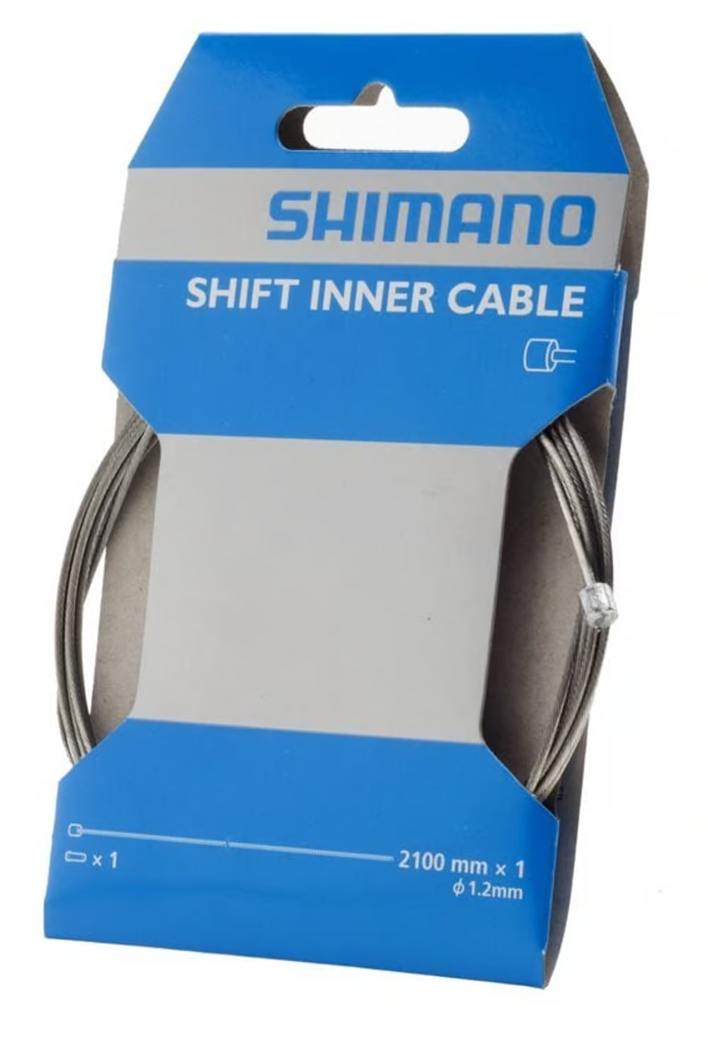 Shimano Inner Shift Cable - Stainless Steel, 1.2mm x 2100mm, Part No. Y60098911