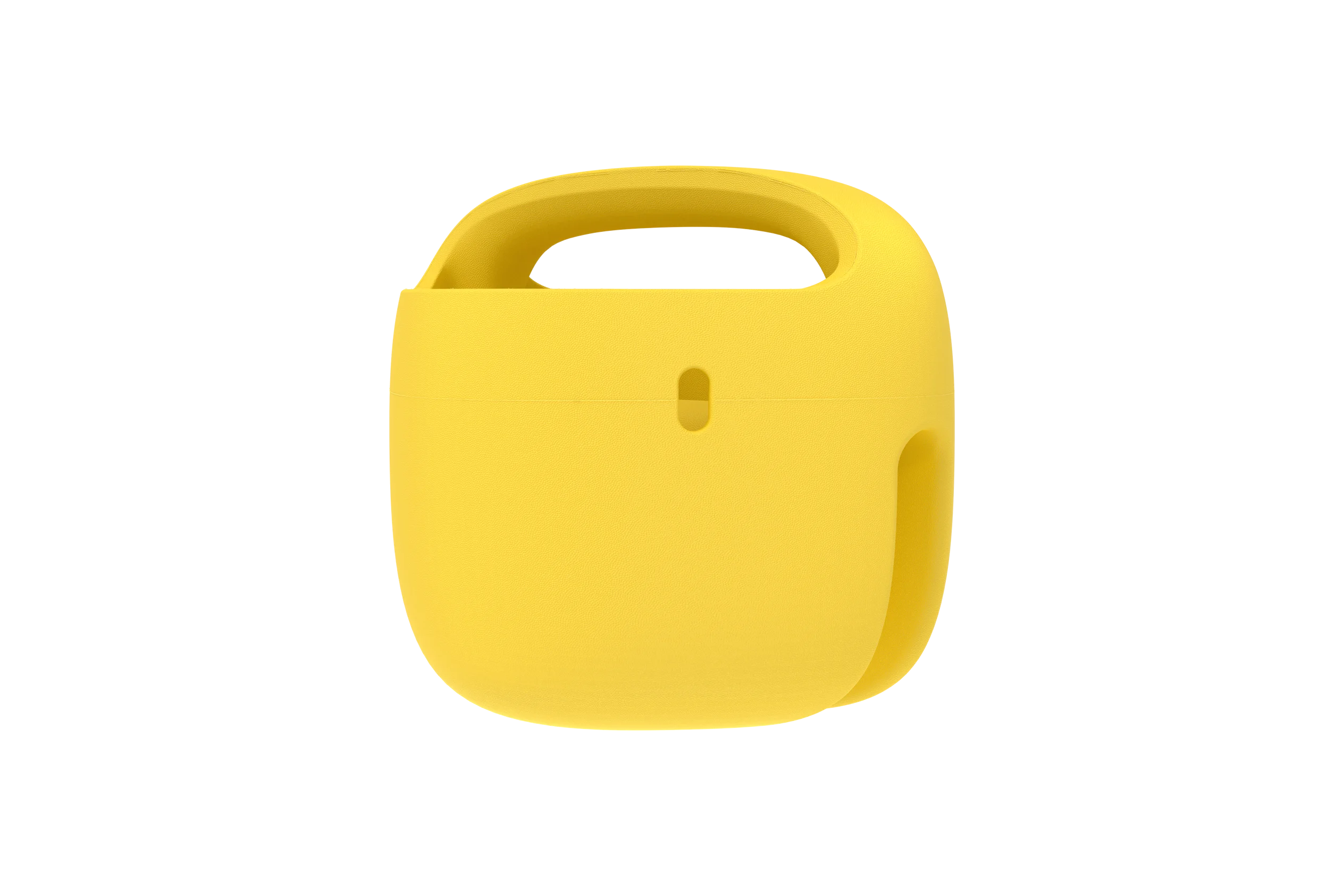 Woom POP Kids’ Bike Basket in Banana Yellow Attached to woom Bike Handlebars