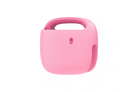 Woom POP Kids’ Bike Basket in Marshmallow Pink Attached to woom Bike Handlebars