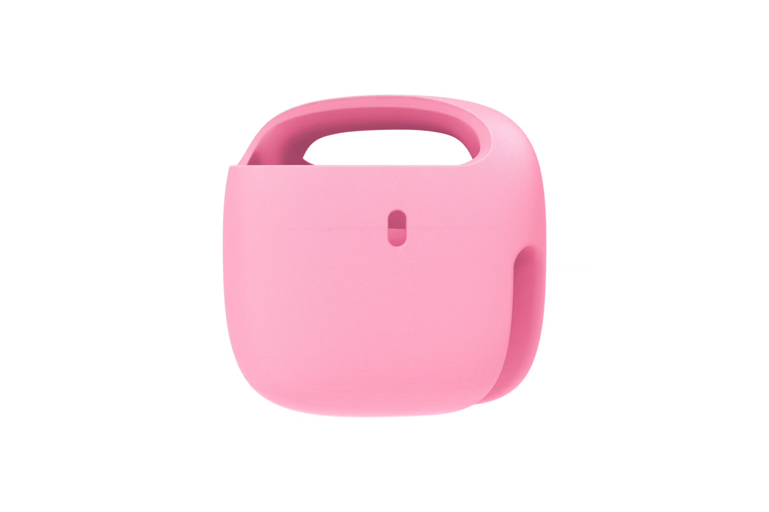 Woom POP Kids’ Bike Basket in Marshmallow Pink Attached to woom Bike Handlebars