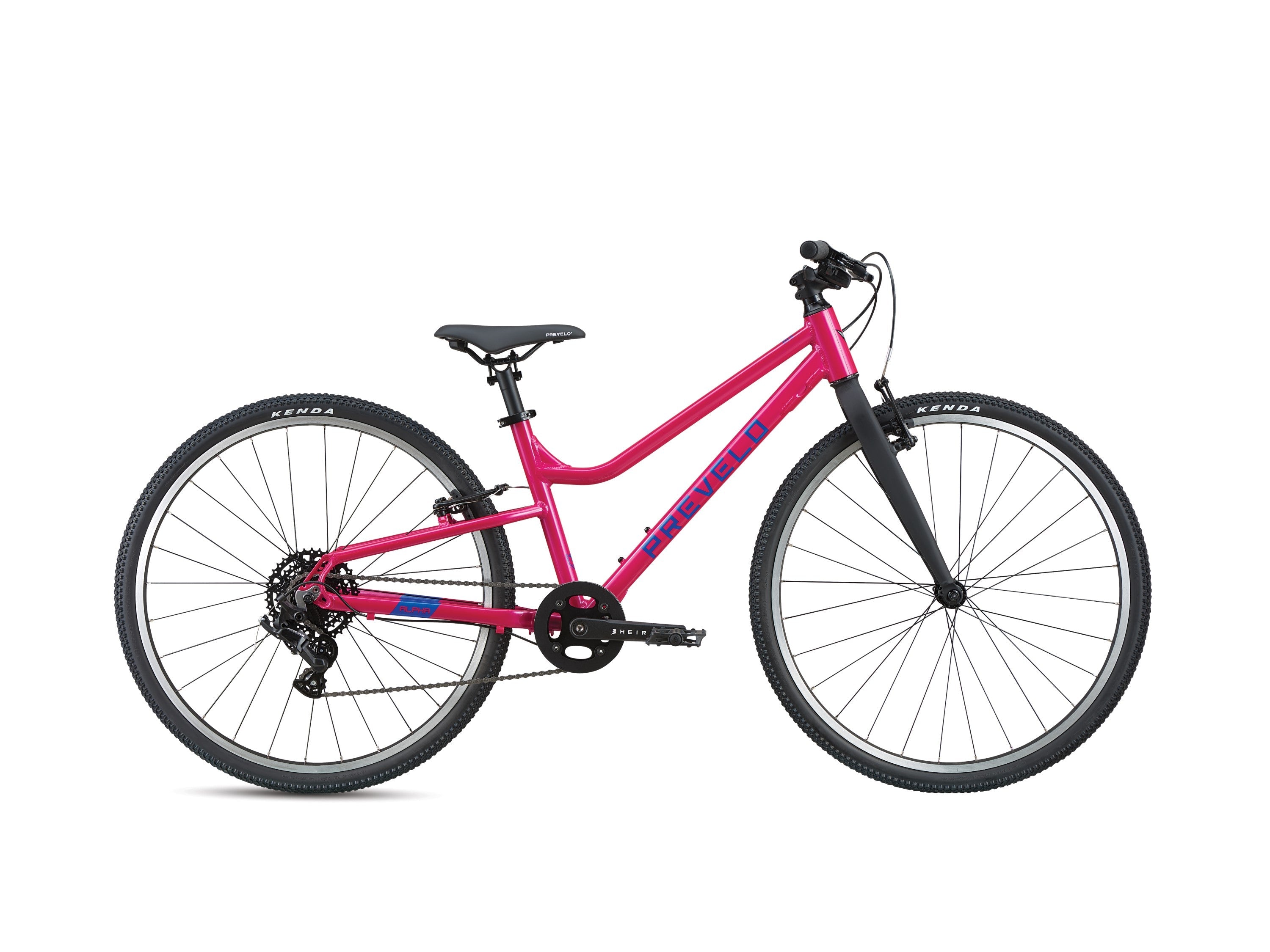 Pre-loved Prevelo Alpha 3 20-inch kids bike in Party Pink from CyclErie, excellent used condition, perfect for Erie Community Park pump track and Valmont Bike Park trails.