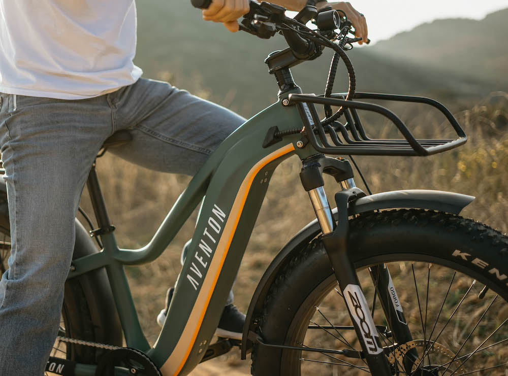 Electric bike store front basket