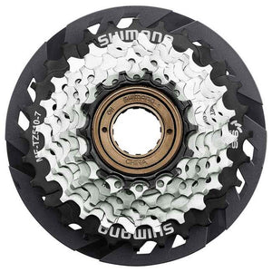 Shimano MULTIPLE FREEWHEEL SPROCKET, MF-TZ510 14-28T, 7-SPEED, 14-16-18-20-22-24-28T, W/SPOKE PROTECTOR