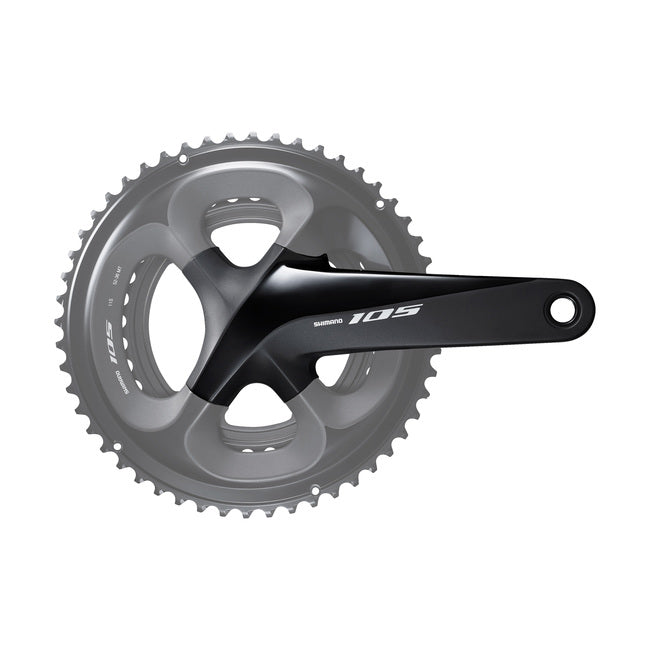 FRONT CHAINWHEEL, FC-R7000, 105, FOR REAR 11-SPEED, HOLLOWTECH 2, 160MM, W/O CHAINRING, W/GEAR FIXING BOLT X 4, W/O CG, W/O BB PARTS, BLACK