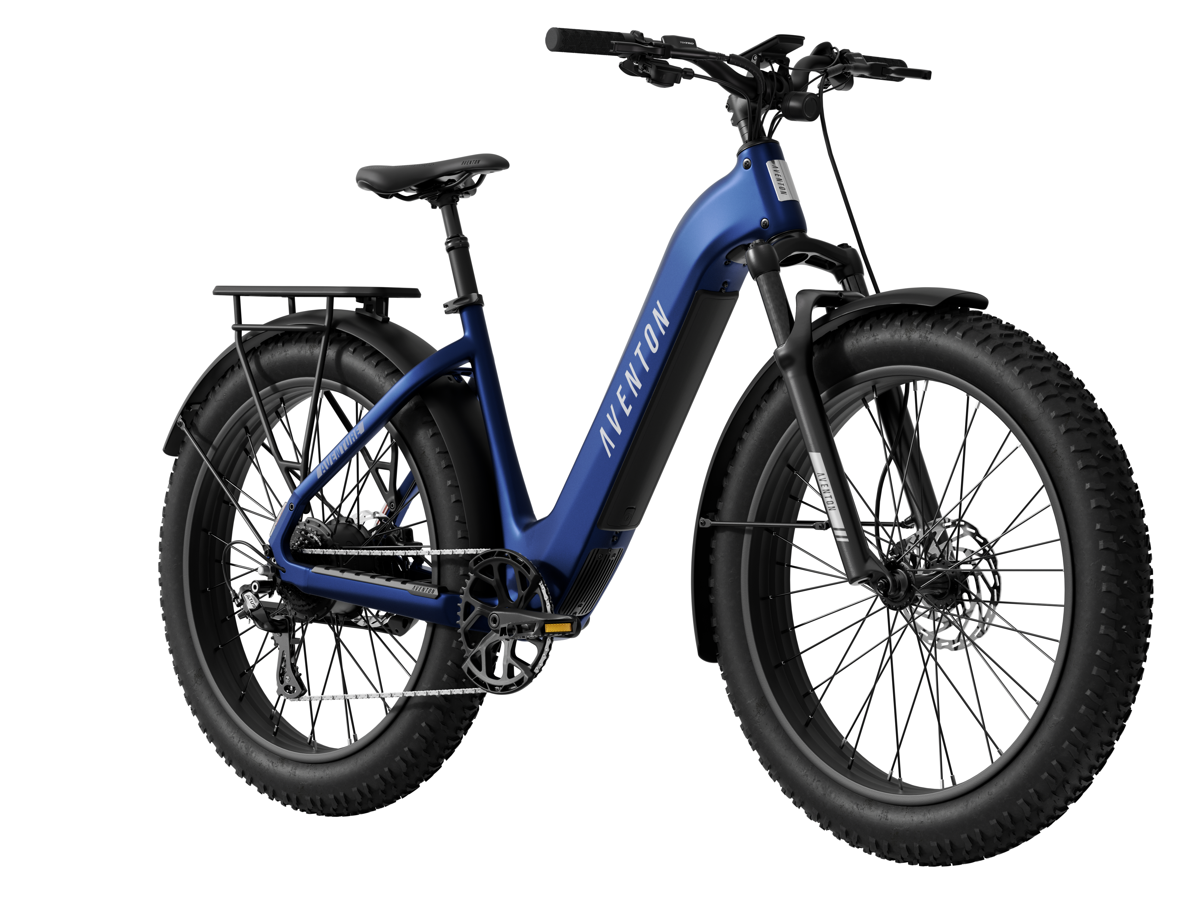 Aventon Aventure 3 750W fat tire e-bike in Cobalt Blue, sold by CyclErie