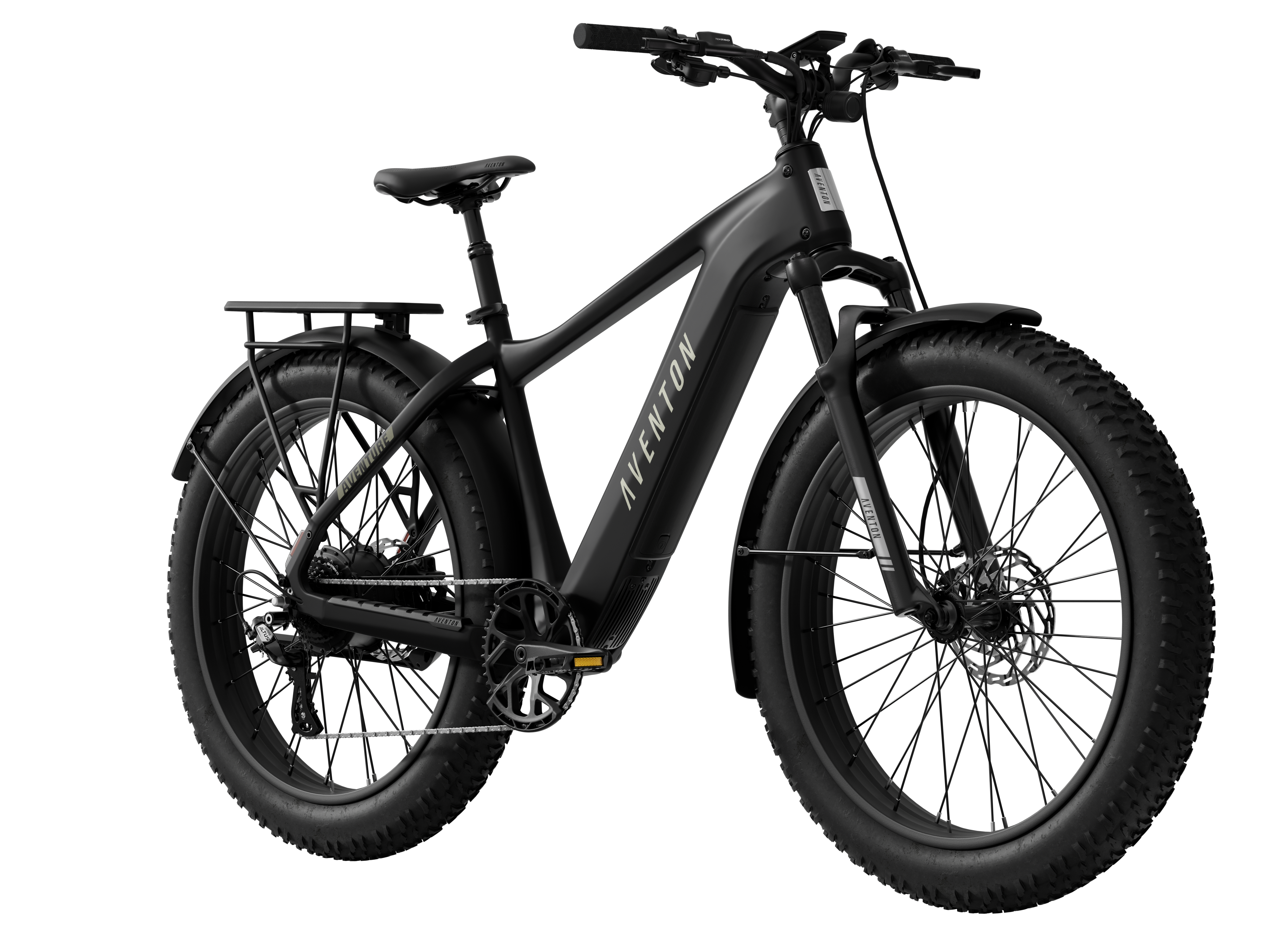 Aventon Aventure 3 750W fat tire e-bike in Stealth black, sold by CyclErie