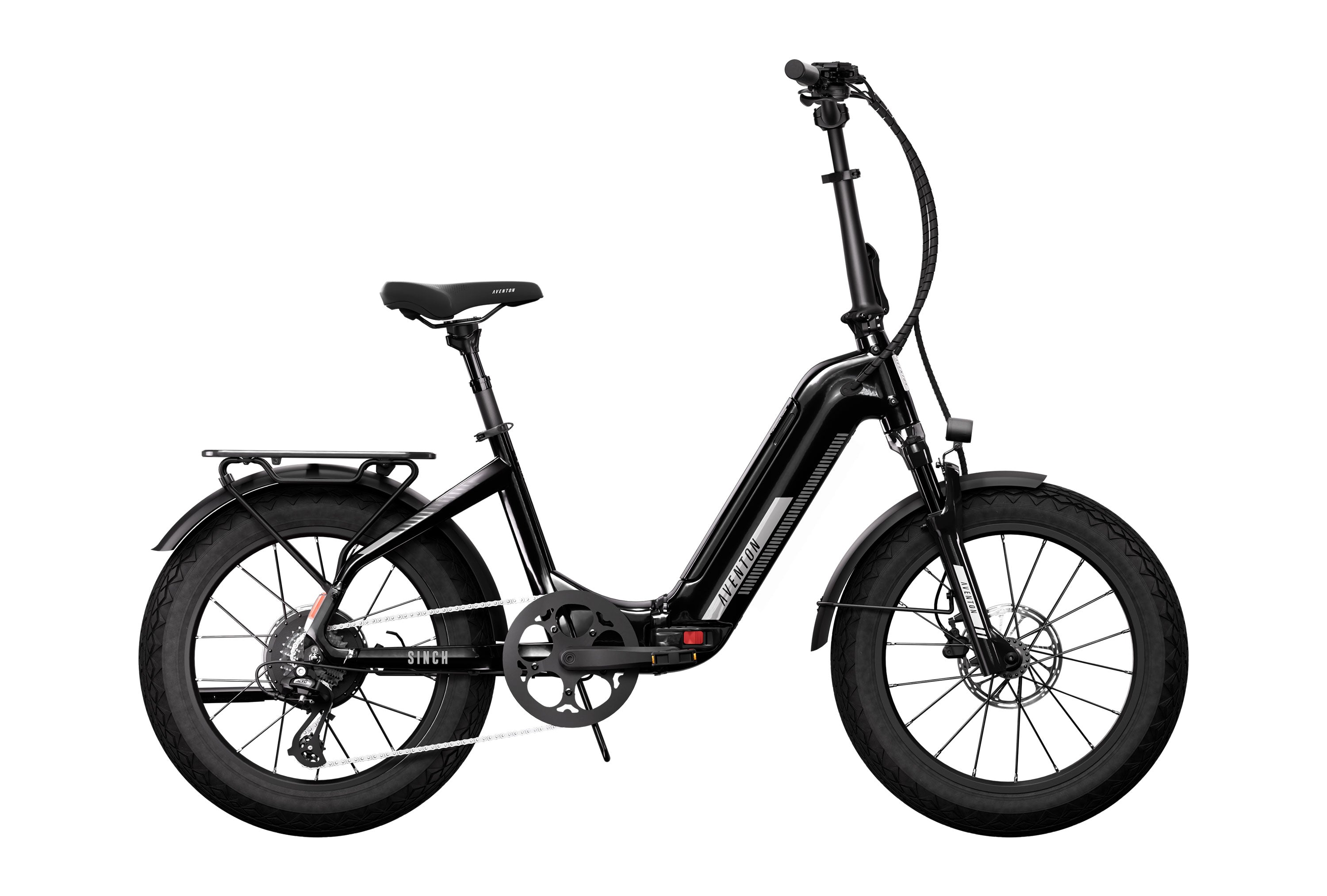Aventon_Black-Sinch-2.5 Folding e-bike available at Cyclerie in Erie CO. 