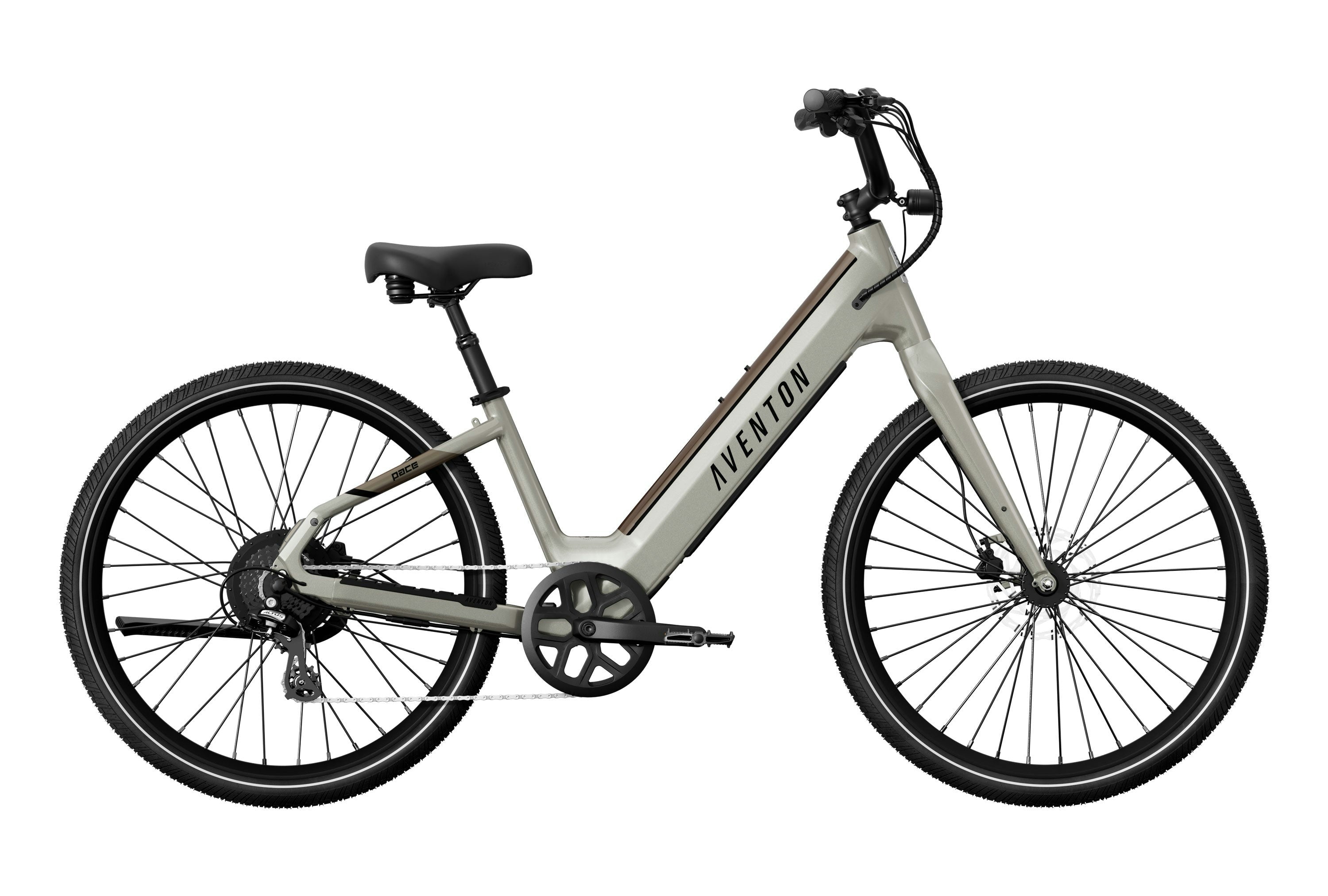 Aventon Pace 4 in mica color cruiser casual electric bike side view available at CyclErie in Erie, CO.