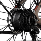 Aventon Aventure 3 rear hub motor, displayed at CyclErie’s ebike shop in Erie, CO.