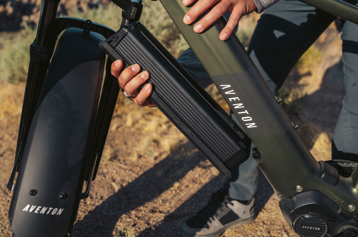 Aventon Aventure M mid-drive ebike out exploring, available at CyclErie in Erie, CO.