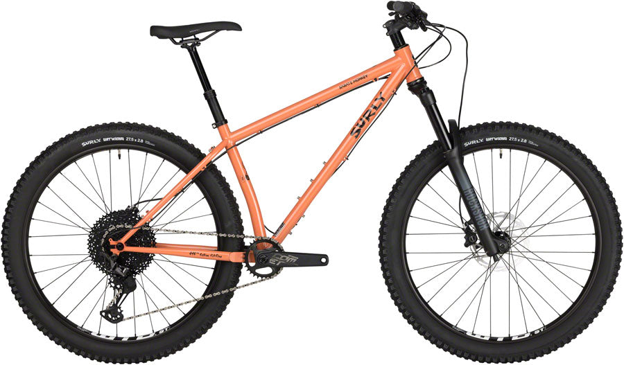 Detail of Surly Karate Monkey's 27.5+ wheels and tires