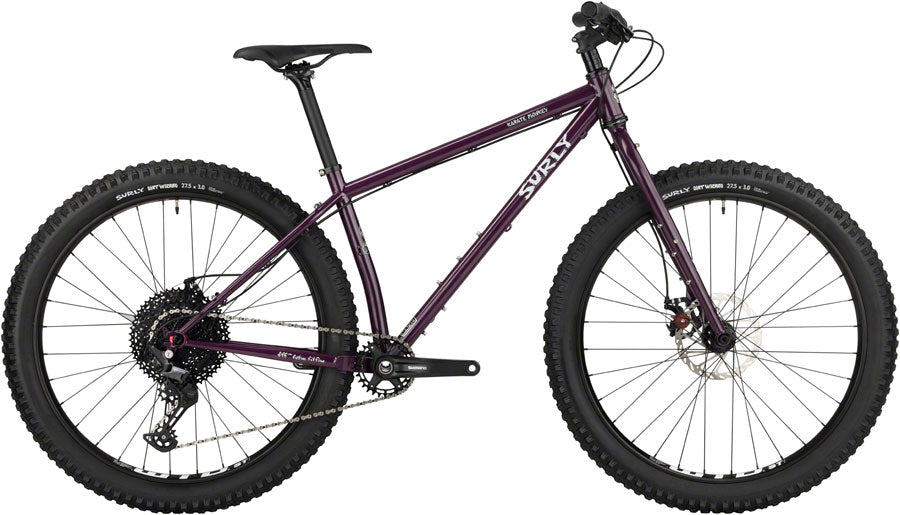 Surly Karate Monkey set up for bikepacking with bags and accessories