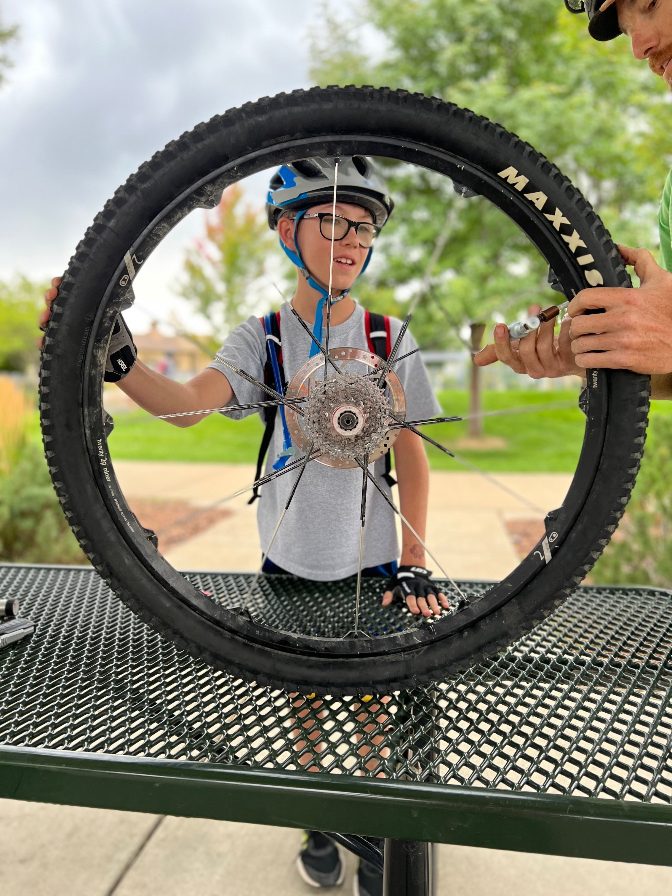 Learning to Fix a Flat Bicycle Tire in Erie Colorado at CyclErie