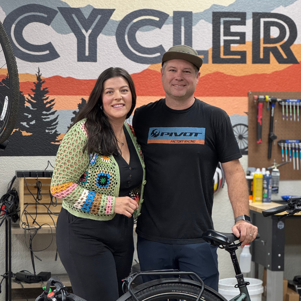 Dan and Jenny - Owners of CyclErie Bike Shop in Erie Colorado