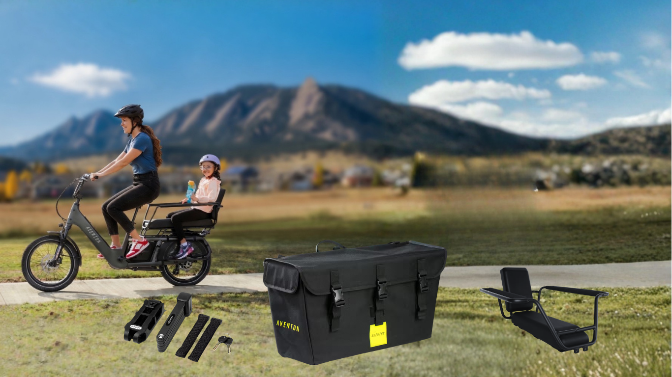 Mothers Day Sale at CyclErie - free accessories, child carrier kit, lock and pannier bag