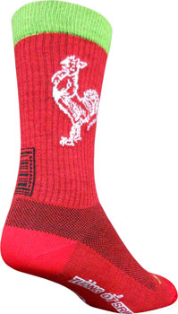 SockGuy Sriracha Wool Socks - 8 inch, Red