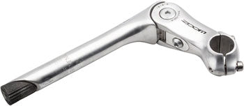 Zoom Quick Comfort Adjustable Stem - 90mm 25.4 Clamp Adjustable 80-150deg 22.2-24tpi Quill Aluminum Silver