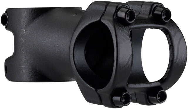 Teravail Radia stem, 60mm, 31.8mm clamp, black aluminum with four-bolt faceplate – side view, CyclErie Longmont & Erie CO