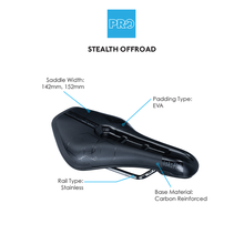 Load image into Gallery viewer, PRO STEALTH OFFROAD SADDLE BLACK
