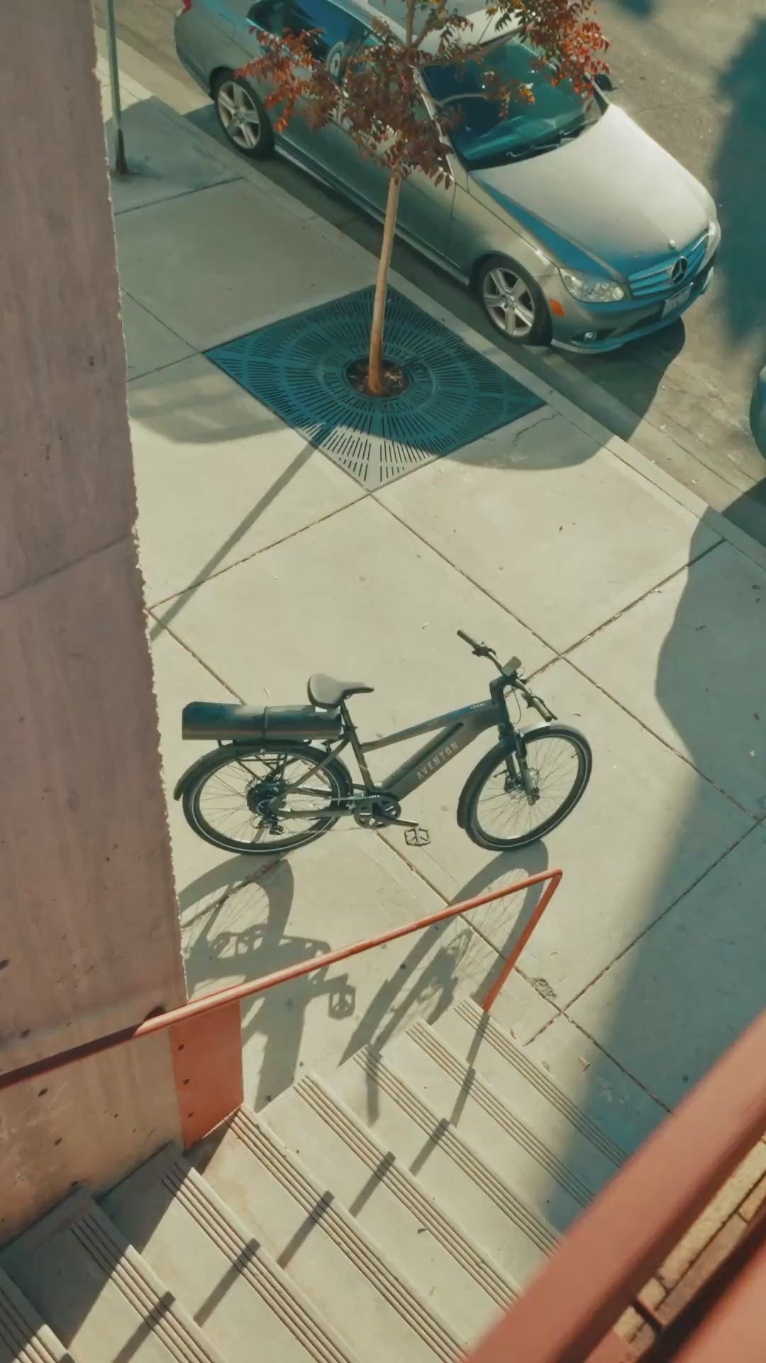 Aventon Level 3 stepover e-bike in stealth black color electric commuter video bike available at cyclerie in Erie CO.