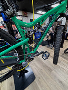 Used Santa Cruz Tallboy 2 full suspension mountain bike for sale at CyclErie in Erie Colorado - side profile view of this lightweight 29er XC trail bike
