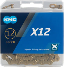 Load image into Gallery viewer, KMC X12 Chain - 12-Speed, 126 Links, Gold
