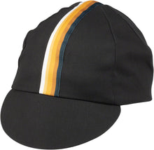 Load image into Gallery viewer, Salsa Latitude Cycling Cap - White Navy Blue Black  w/ Stripes One Size
