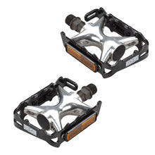 Load image into Gallery viewer, Dimension Mountain Compe Platform Pedals 9/16&quot; Forged Aluminum Body Black/Silver
