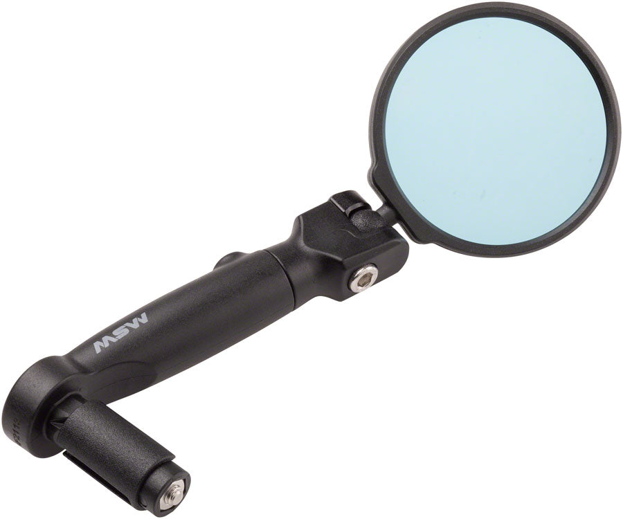 MSW Handlebar Mirror - Flat and Drop Bar, Anti-Glare Blue Lens