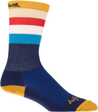 Load image into Gallery viewer, Salsa Team Polytone Sock - 8 inch, Navy, w/ Stripes
