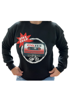 Cyclerie Bella Canvas Black Cassette Tape Sweatshirt (Unisex)