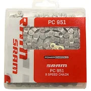 Load image into Gallery viewer, SRAM PC-951 Chain - 9-Speed, 114 Links, Gray
