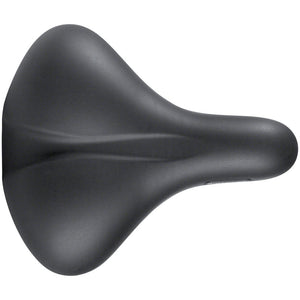 Selle San Marco City Saddle - Black 220mm Width Steel Rails Synthetic